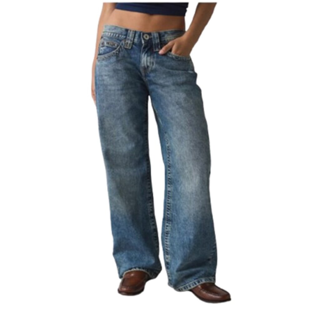 BDG Kayla Low-Rise Straight Wide Leg Jeans